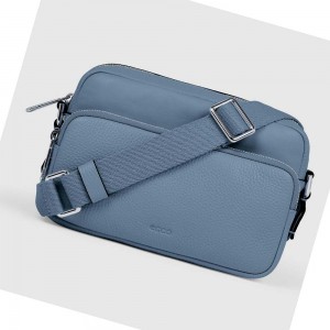 Bolsa De Hombro Ecco Textureblock Camera Mujer Azules | México 515KOR