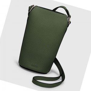 Bolsa De Hombro Ecco Textureblock Pot Mujer Verdes | México 507MQZ