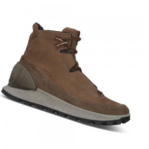 Botas Ecco Exostrike Mid Outdoor Hombre Cafes Marrom | México 462LIS