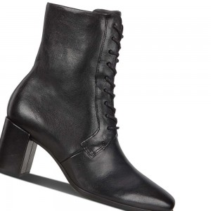 Botas Ecco Shape 60 Squared Lace-up Mujer Negros | México 82OKI