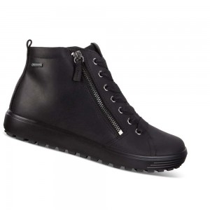 Botas Ecco Soft 7 Tred Gtx Hi Mujer Negros | México 820NWY