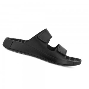 Sandalias Ecco 2nd Cozmo Two Band Hombre Negros | México 332LIS