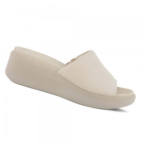 Sandalias Ecco Flowt Lx Wedge Mujer Blancos | México 695ZUT