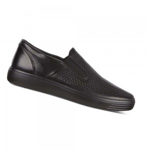 Tenis Ecco Soft 7 Slip-on Hombre Negros | México 288AHK