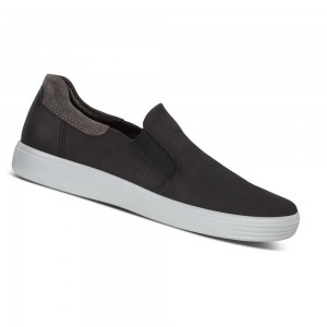 Zapatos Casual Ecco Soft 7 Slip-on Hombre Negros | México 427WNB