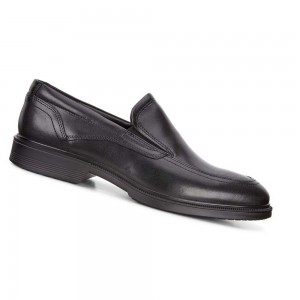 Zapatos de Vestir Ecco Lisbon Apron Slip On Hombre Negros | México 392AHK