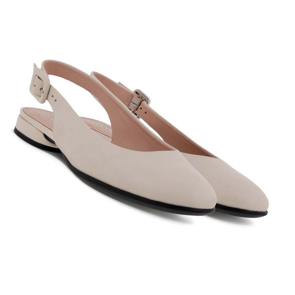 Bailarinas Ecco Anine Sling-back Mujer Beige | México 97ZUT