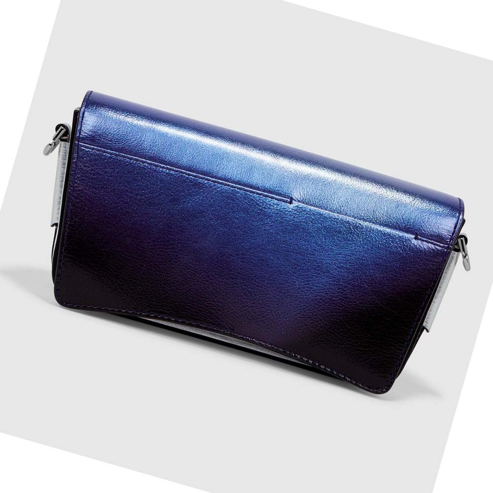 Bolsa De Hombro Ecco METALLIC RISE CASSETTE Mujer Azules Plateados | México 519FDN