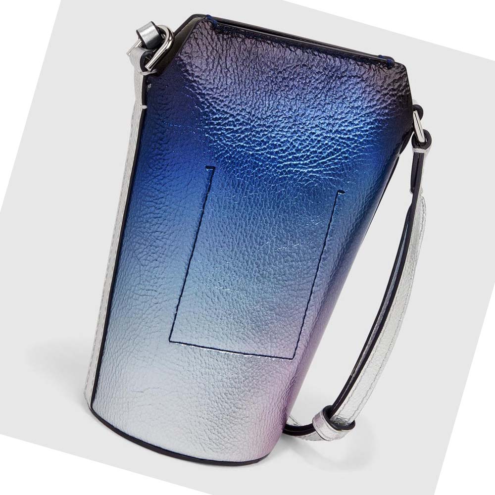 Bolsa De Hombro Ecco METALLIC RISE POT Hombre Azules Plateados | México 152JPQ