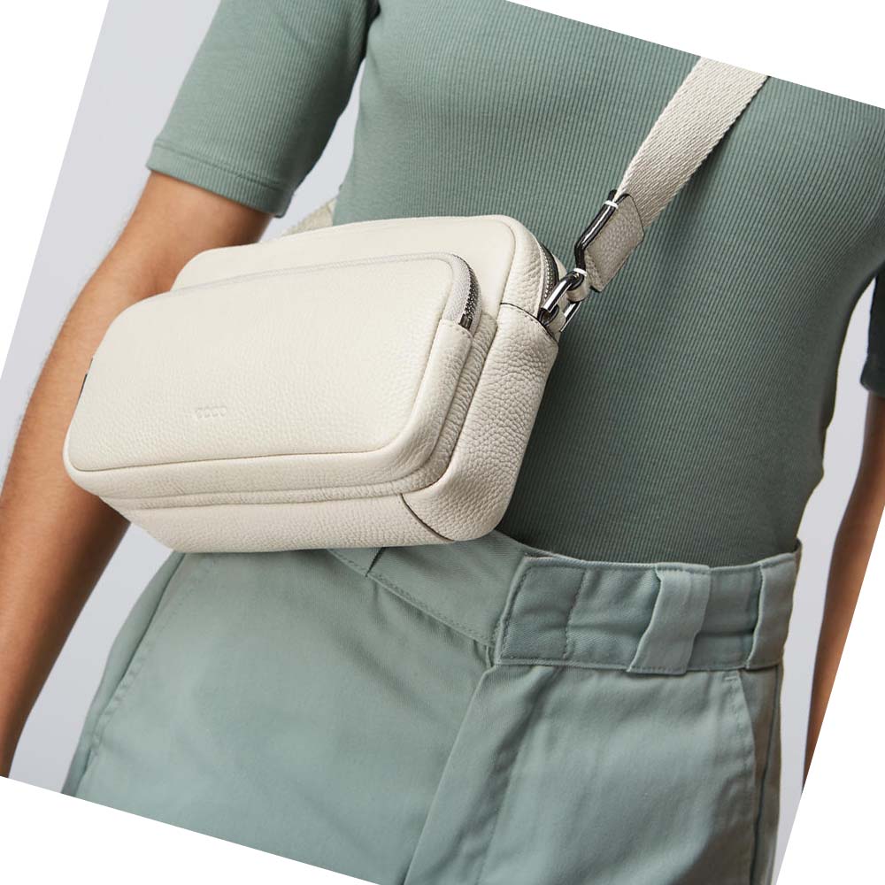 Bolsa De Hombro Ecco Textureblock Camera Mujer Blancos | México 513ZUT