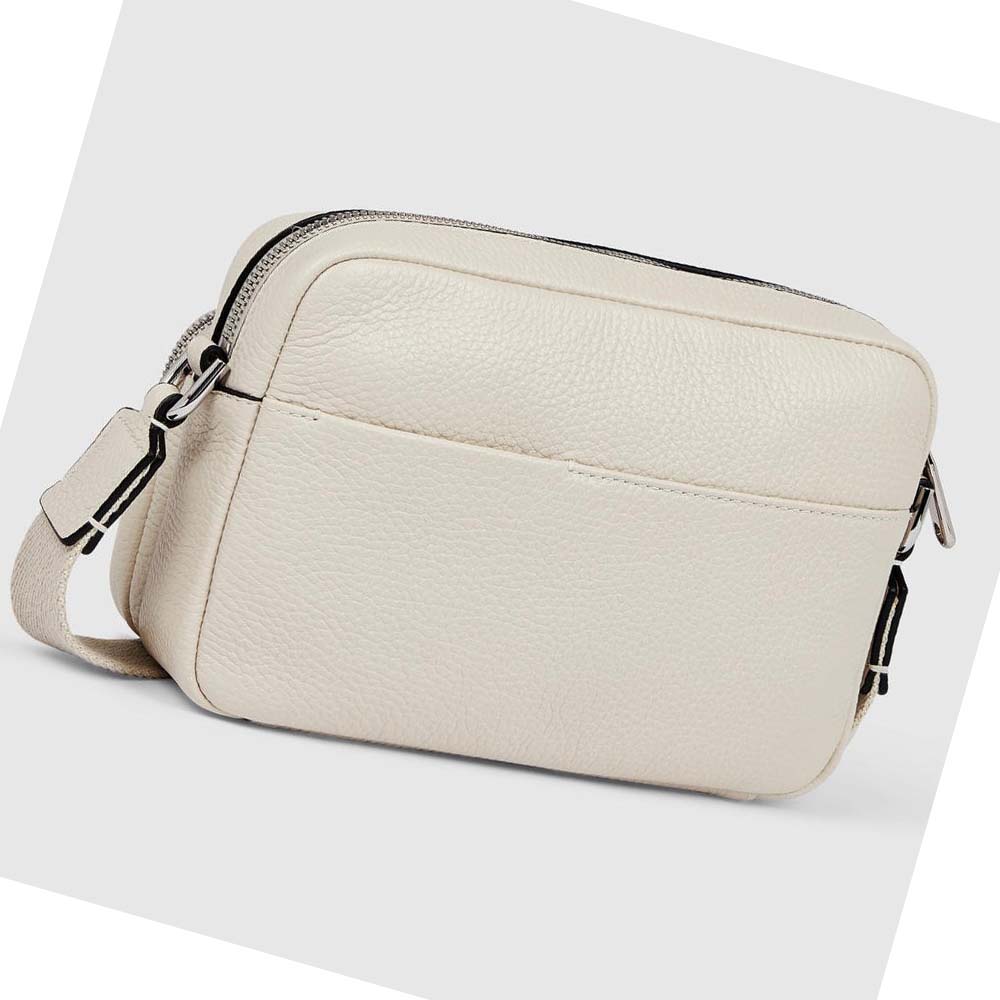 Bolsa De Hombro Ecco Textureblock Camera Mujer Blancos | México 513ZUT