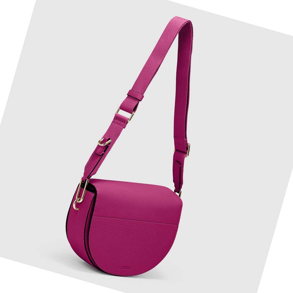 Bolsa De Hombro Ecco Textureblock Saddle Mujer Rosas | México 505WNB