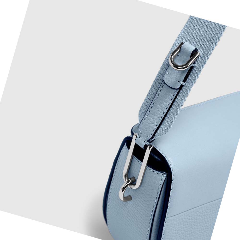 Bolsa de Mano Ecco Textureblock Saddle Mujer Azules | México 553YXF