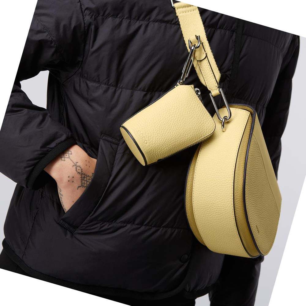 Bolsa de Mano Ecco Textureblock Saddle Mujer Amarillos | México 552UZG