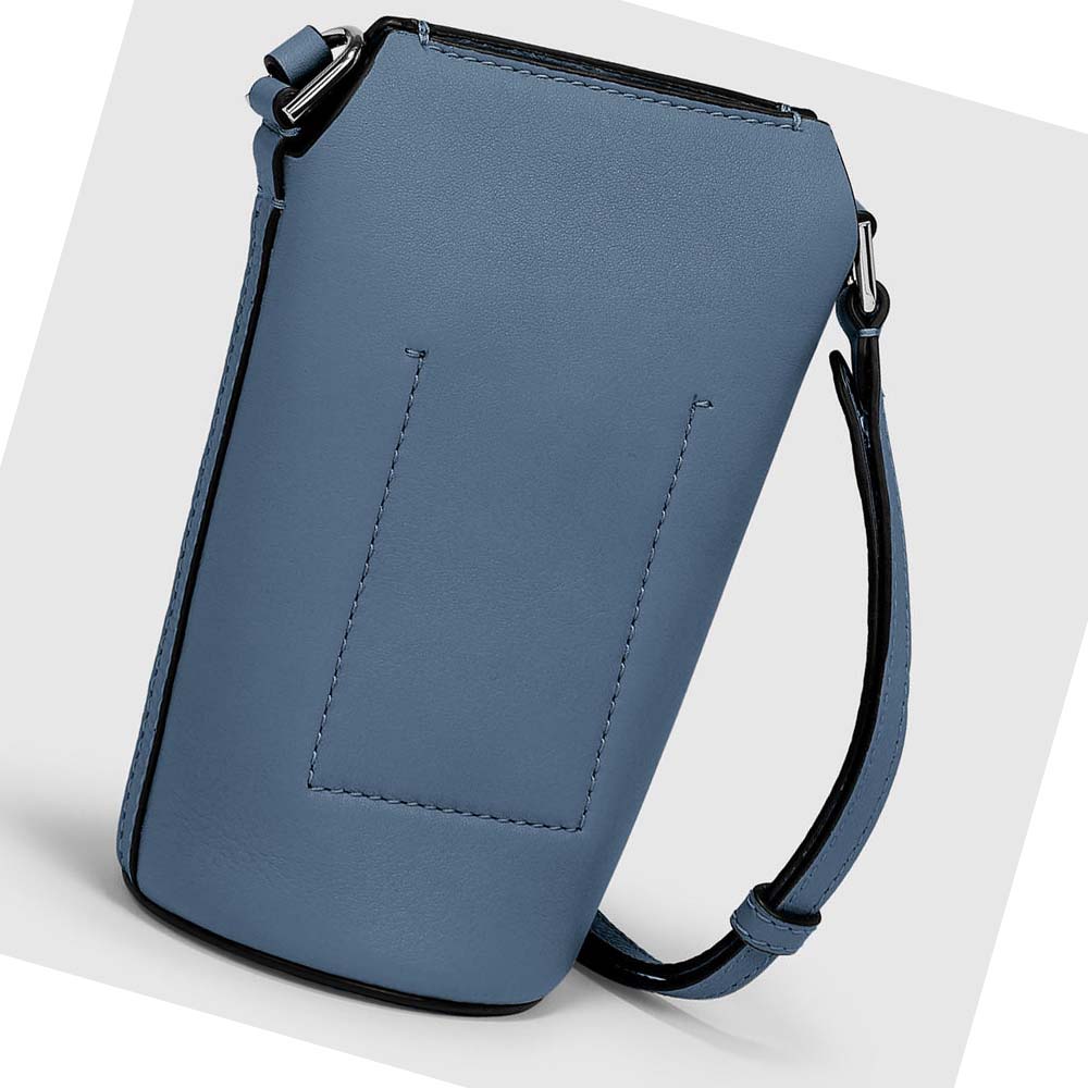 Bolsas Ecco Textureblock Pot Hombre Azules | México 228LIS