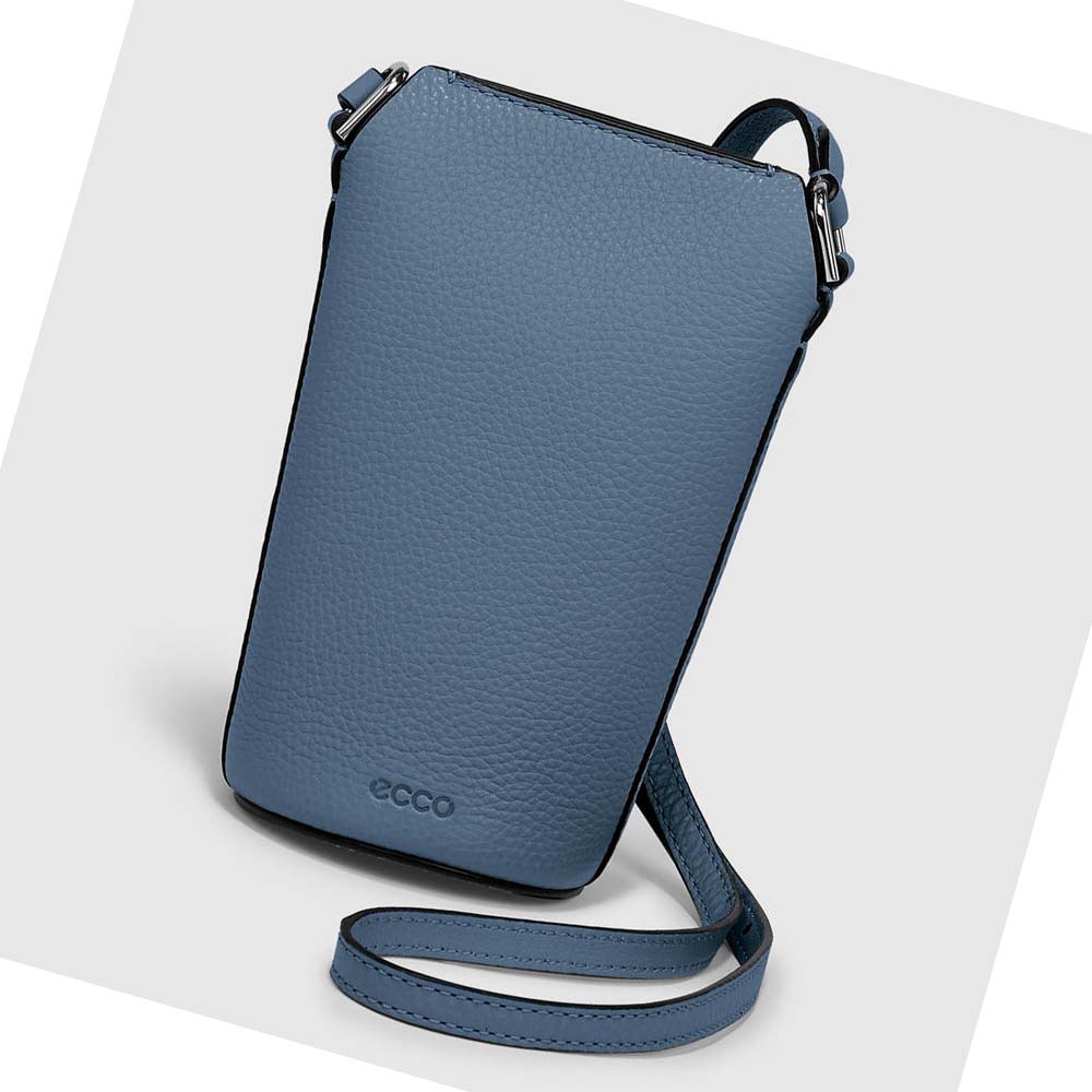 Bolsas Ecco Textureblock Pot Hombre Azules | México 228LIS