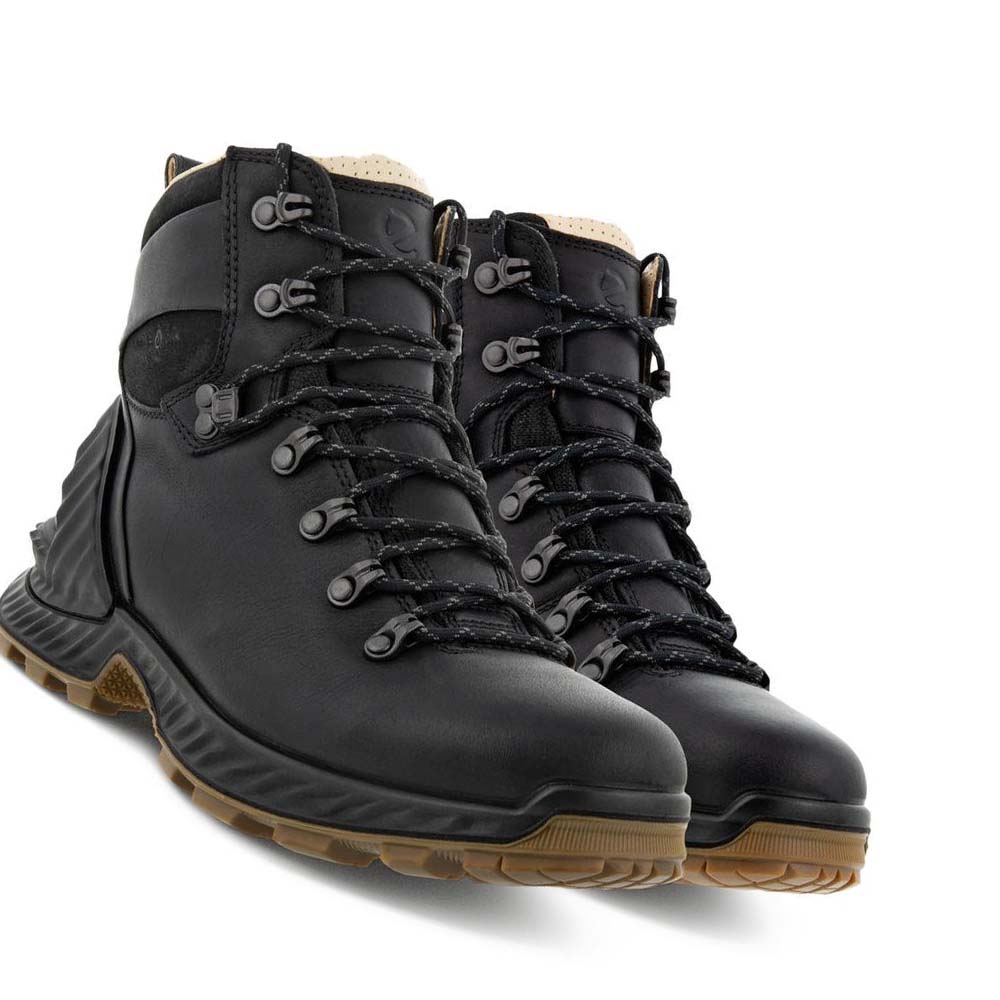 Botas Ecco Exohike Retro Hiker Hombre Negros | México 467FDN