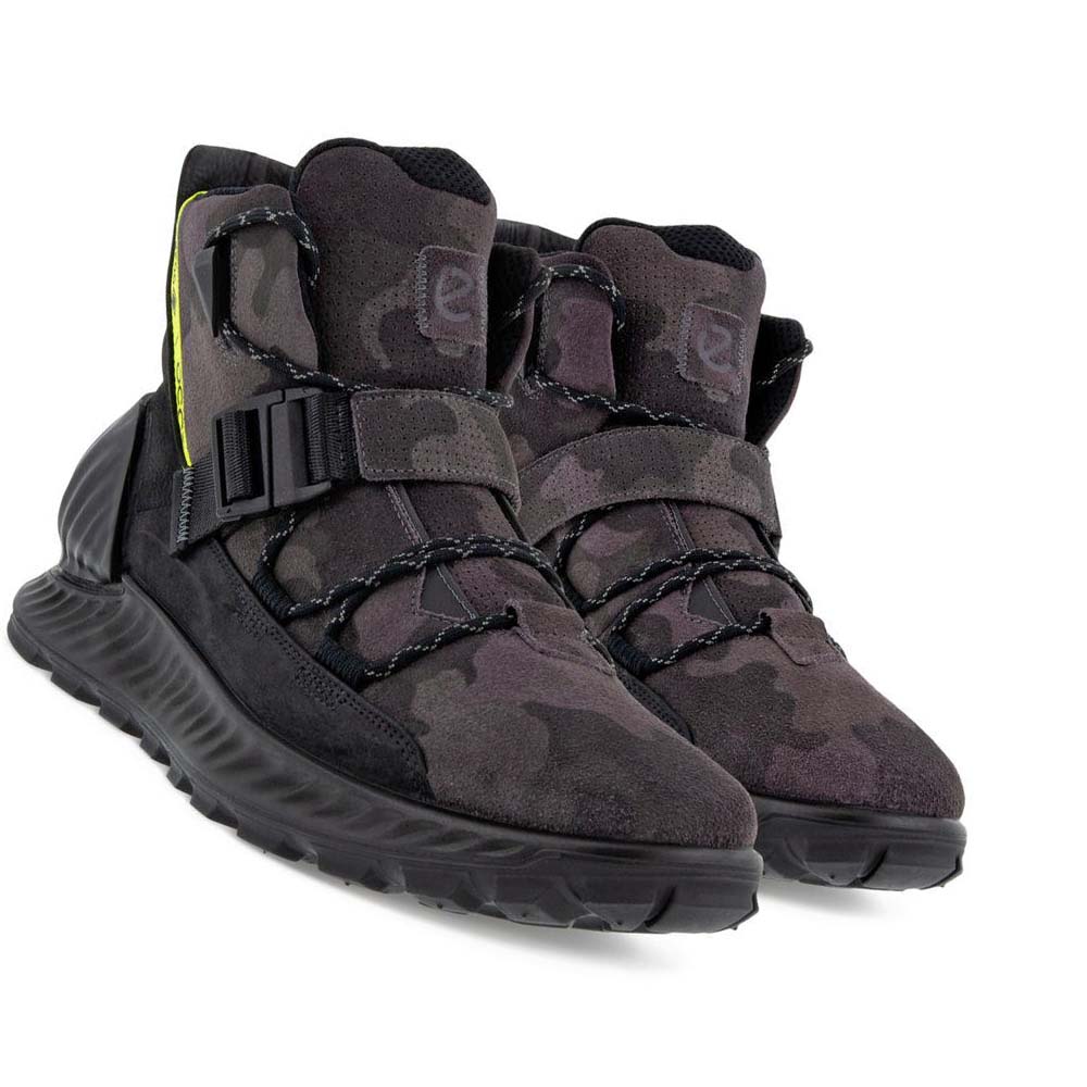 Botas Ecco Exostrike Gtx Buckle Hombre Grises Negros | México 466GSO