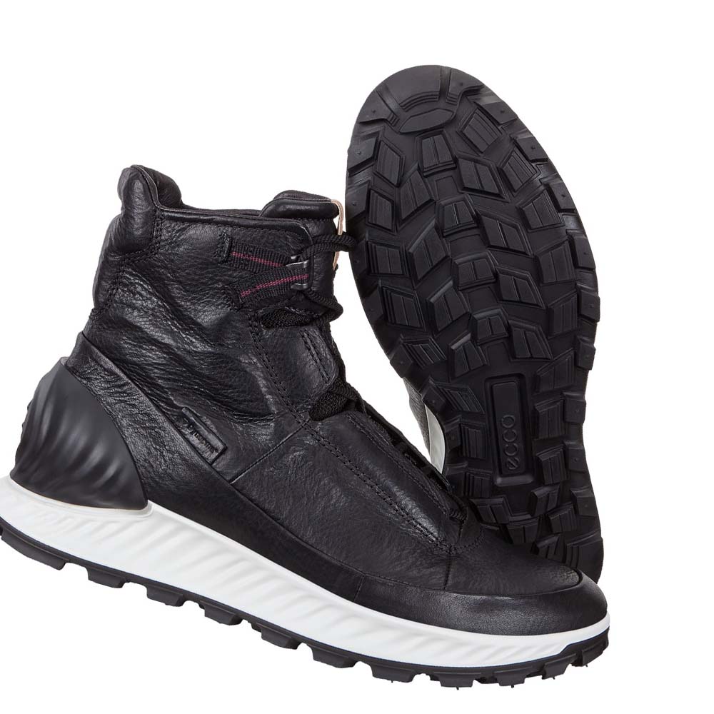 Botas Ecco Exostrike Mid Hombre Negros | México 463KOR