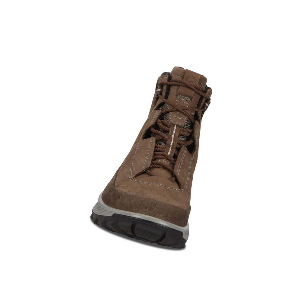 Botas Ecco Exostrike Mid Outdoor Hombre Cafes Marrom | México 462LIS