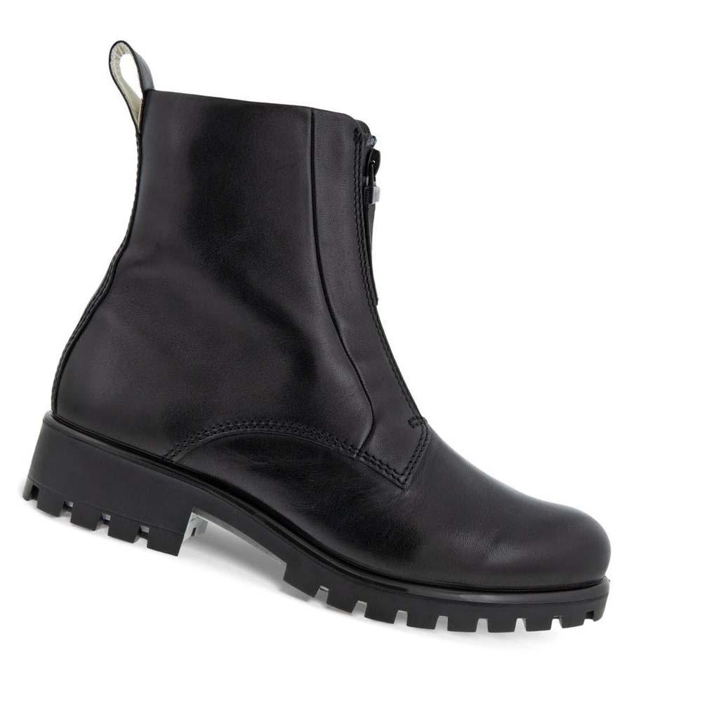 Botas Ecco Modtray Front-zip Mid-cut Mujer Negros | México 86TCE