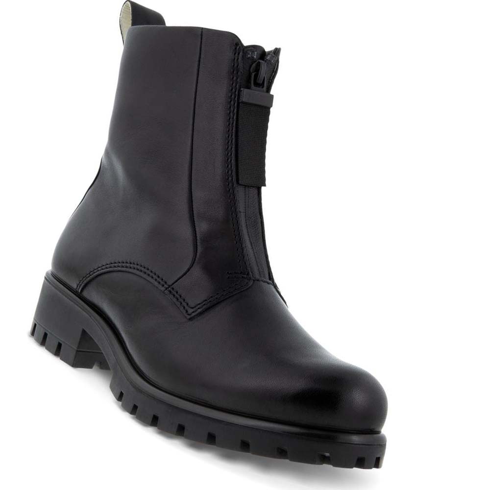 Botas Ecco Modtray Front-zip Mid-cut Mujer Negros | México 86TCE