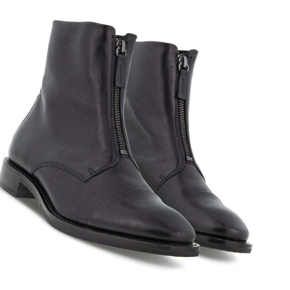 Botas Ecco Sartorelle 25 Tailored Central Zip Ankle Mujer Negros | México 837ILH