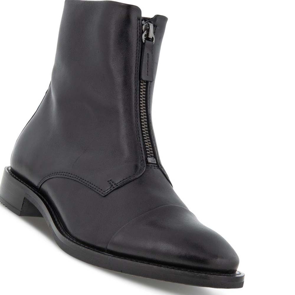 Botas Ecco Sartorelle 25 Tailored Central Zip Ankle Mujer Negros | México 837ILH