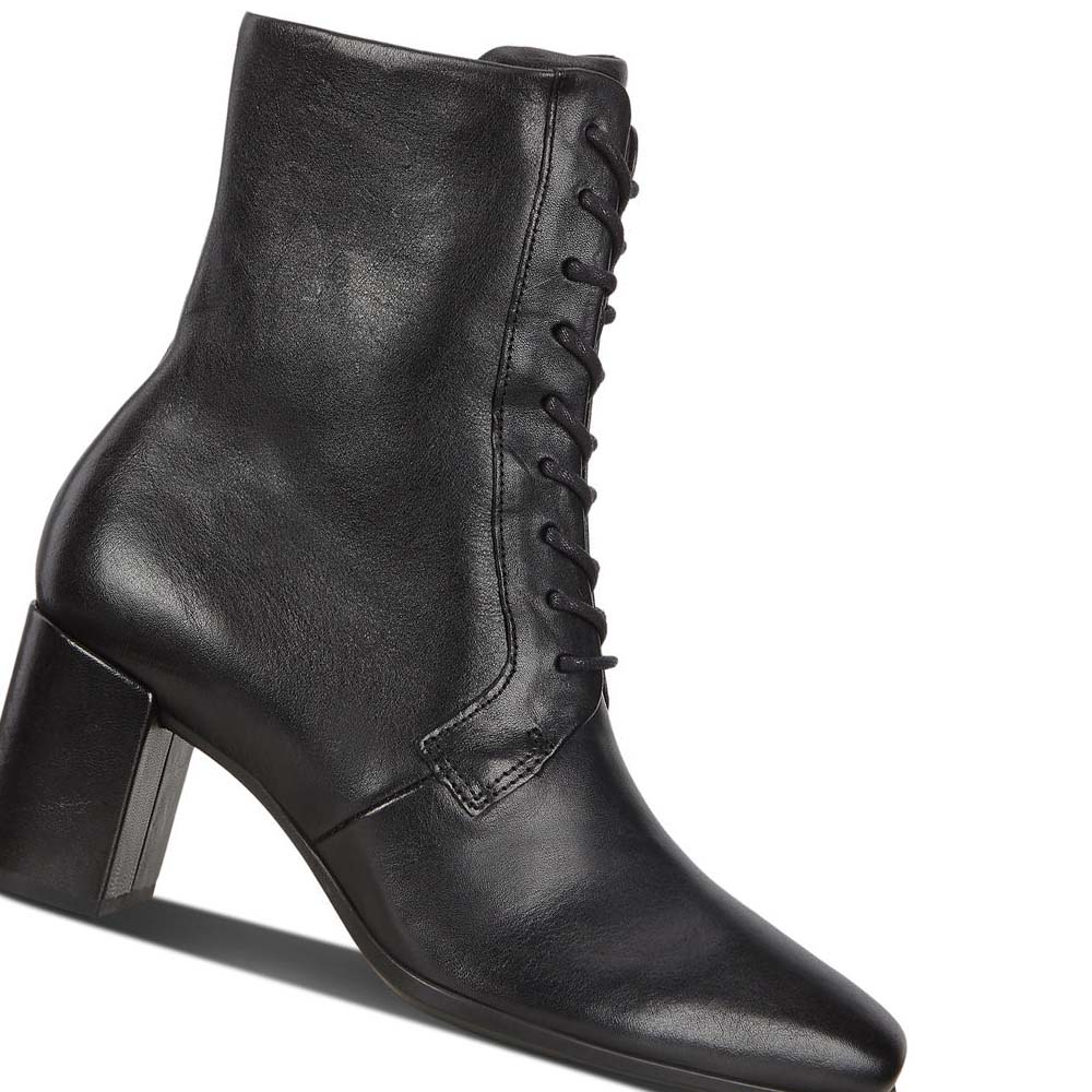 Botas Ecco Shape 60 Squared Lace-up Mujer Negros | México 82OKI