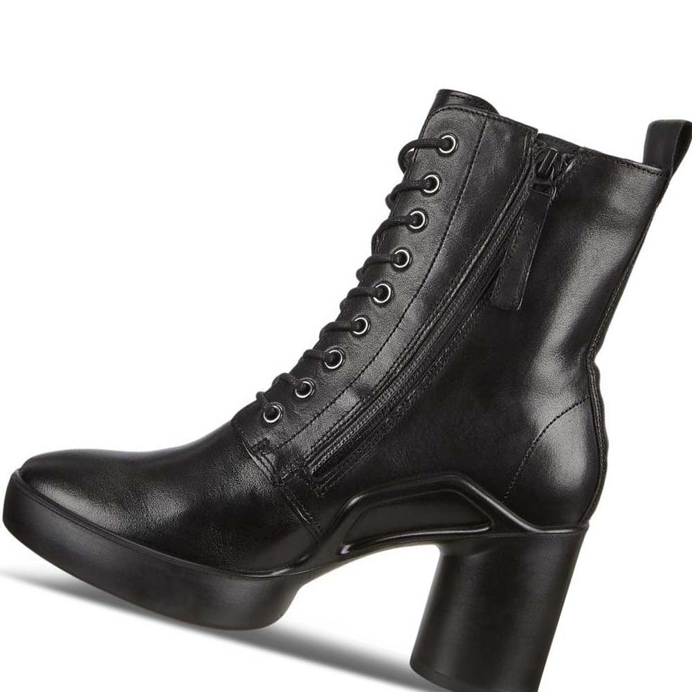 Botas Ecco Shape Sculpted Motion 55 Lace-up Mujer Negros | México 826LIS