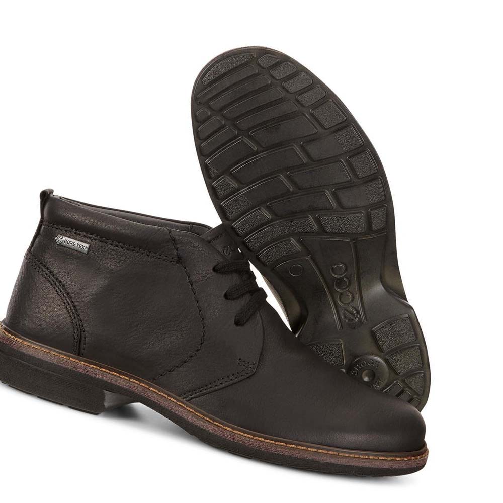 Botas Ecco Turn Gtx Chukka Tie Hombre Negros | México 450TCE