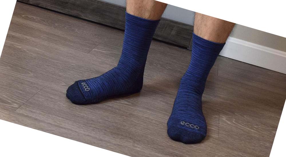 Calcetines Ecco Casual Short Crew Hombre Azules | México 114EBC