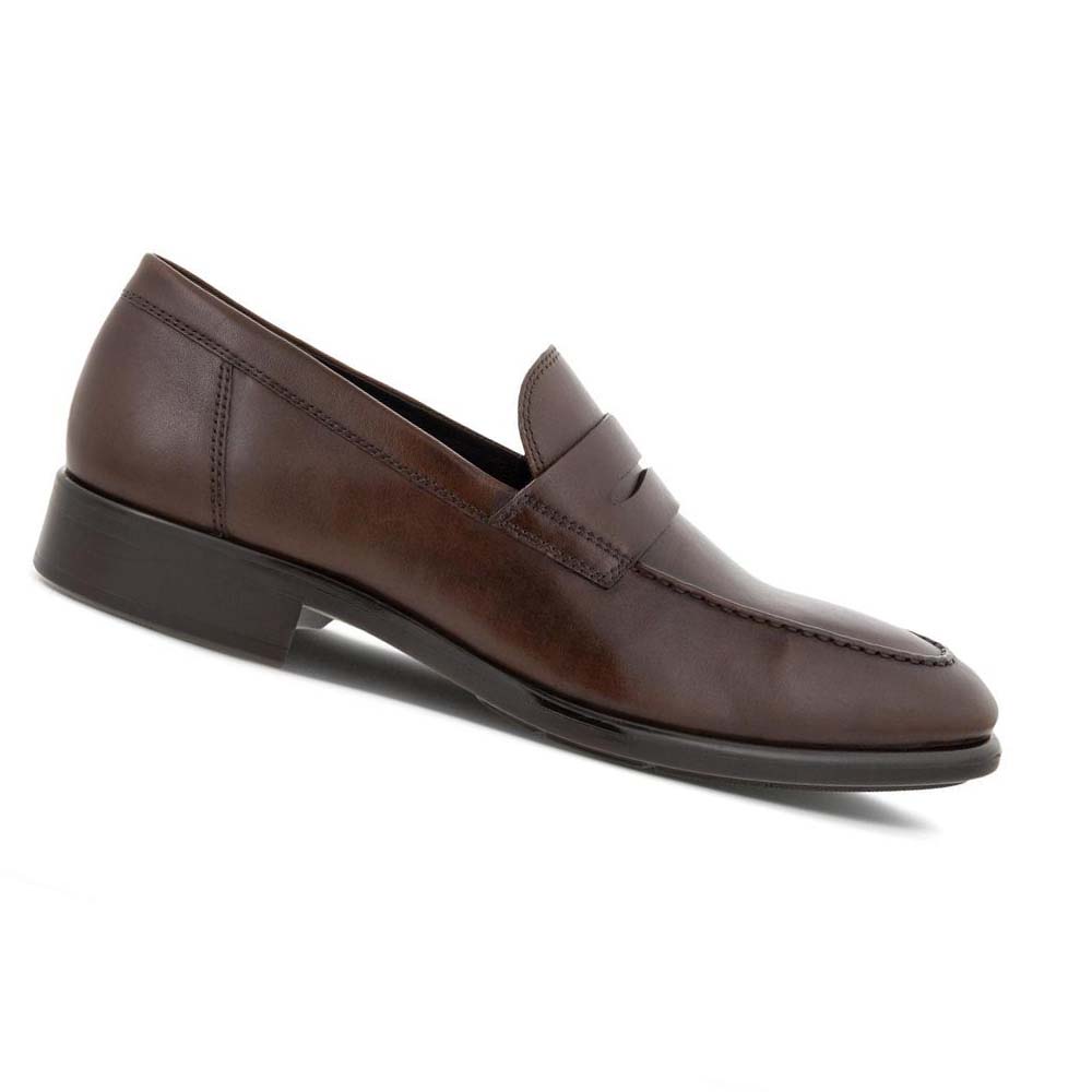 Mocasines Ecco Citytray Penny Loafer Hombre Marrom | México 33YXF