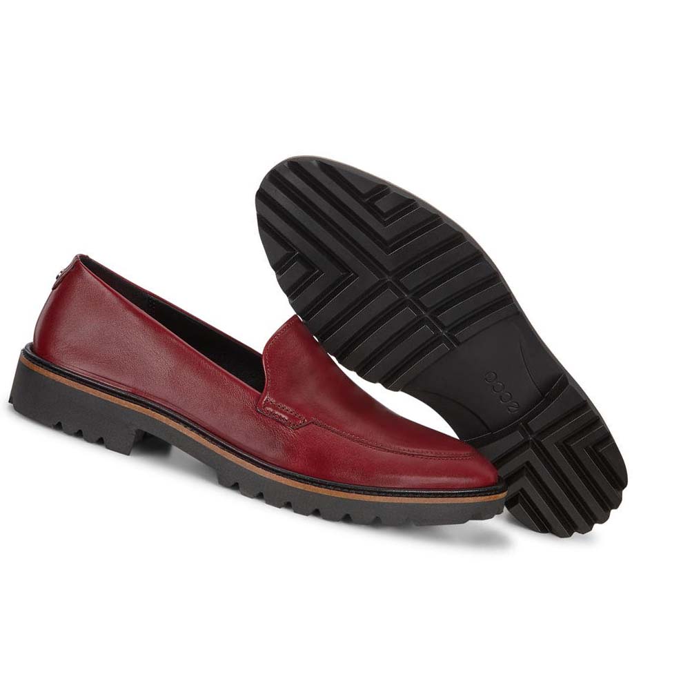 Mocasines Ecco Incise Tailored Mujer Vino | México 71ZUT