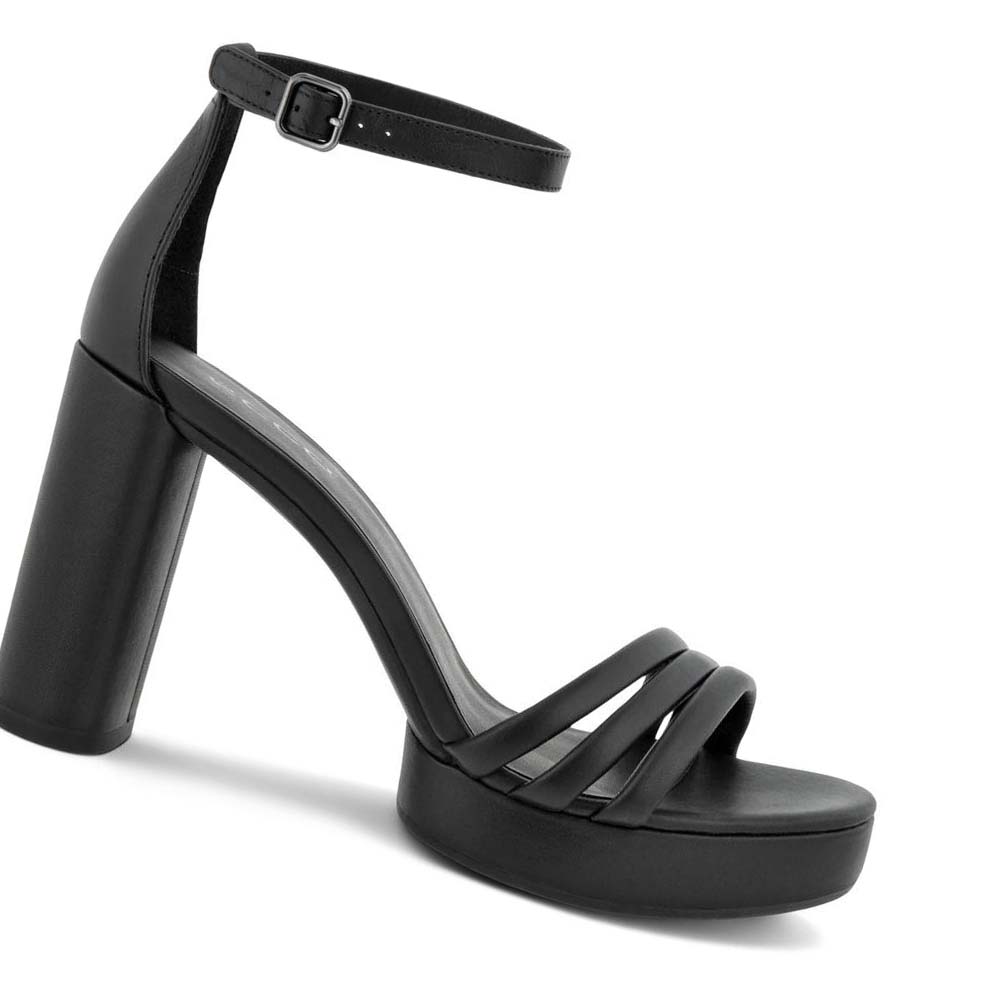 Sandalias Ecco Elevate Sculpted 75 Mujer Negros | México 707ILH