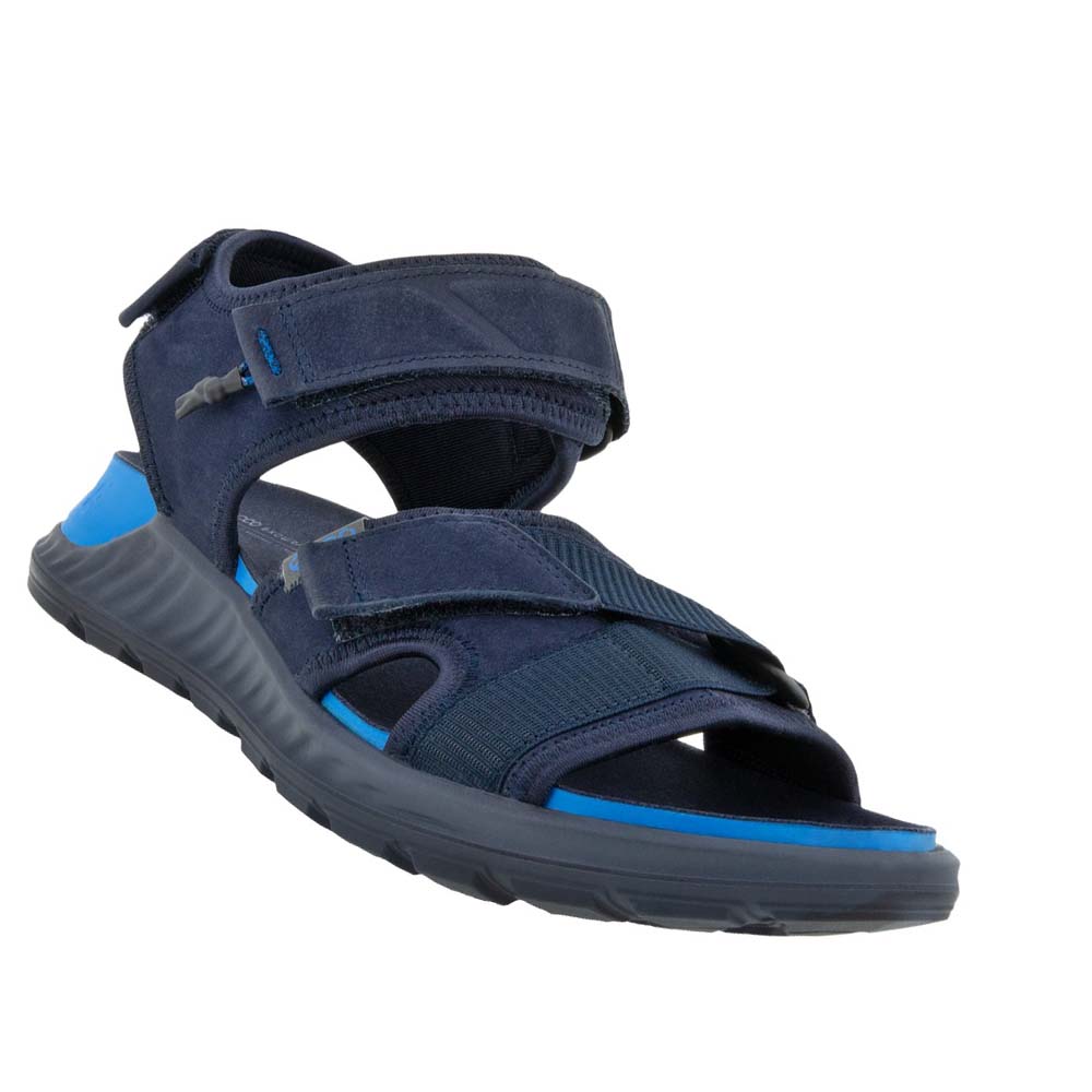 Sandalias Ecco Exowrap 3strap Hombre Azules Azules | México 32UZG