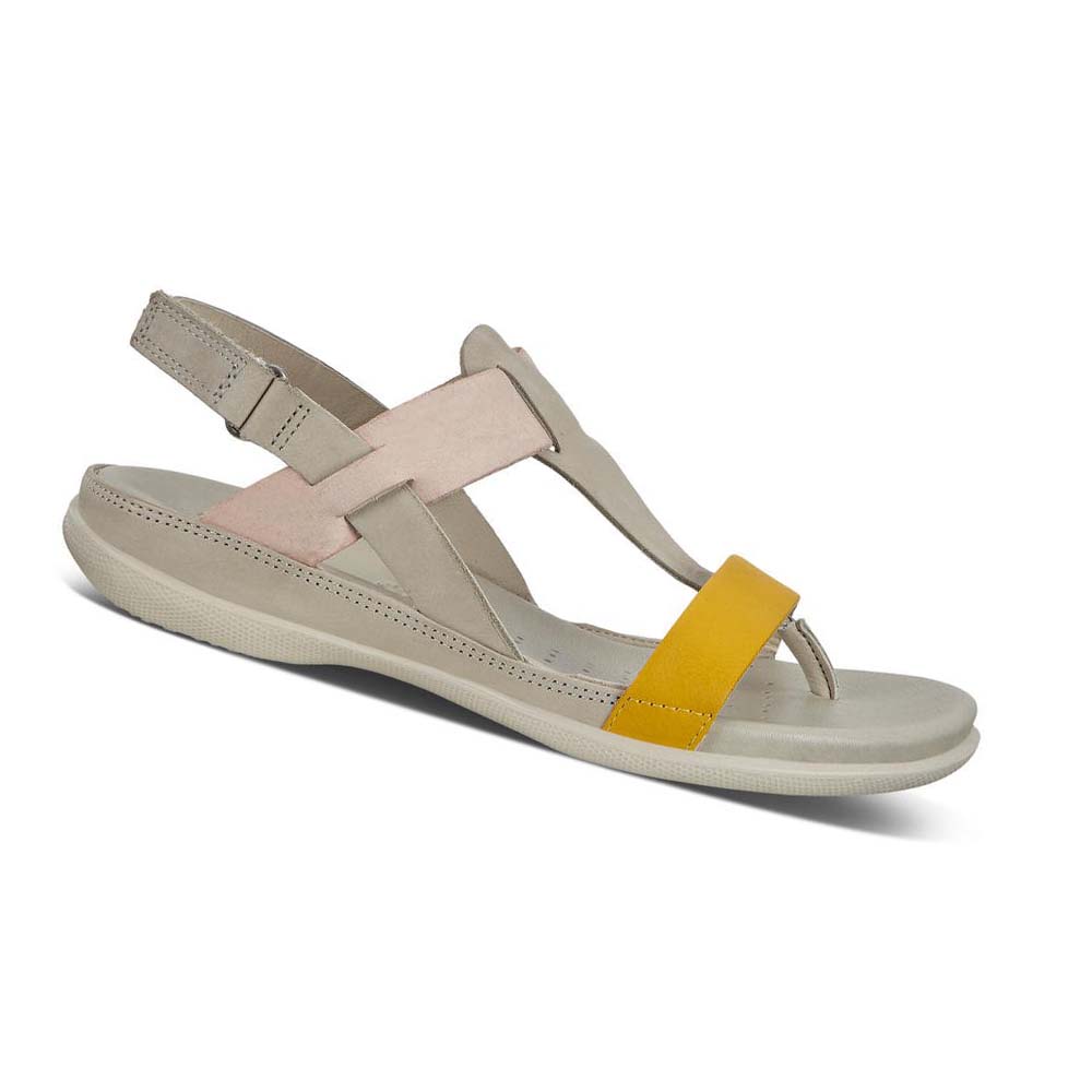 Sandalias Ecco Flash Mujer Grises Naranjas | México 700GSO