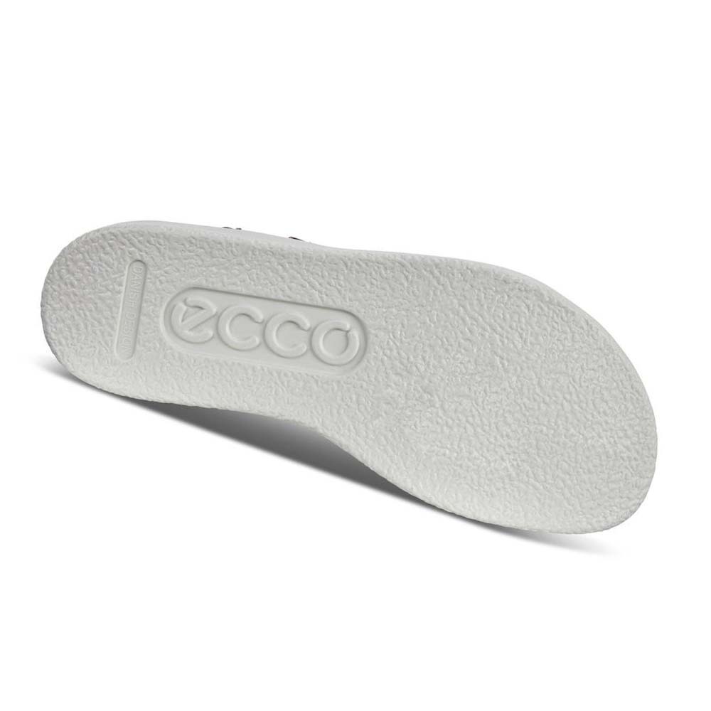 Sandalias Ecco Flowt Flat Mujer Plateados | México 699HAP