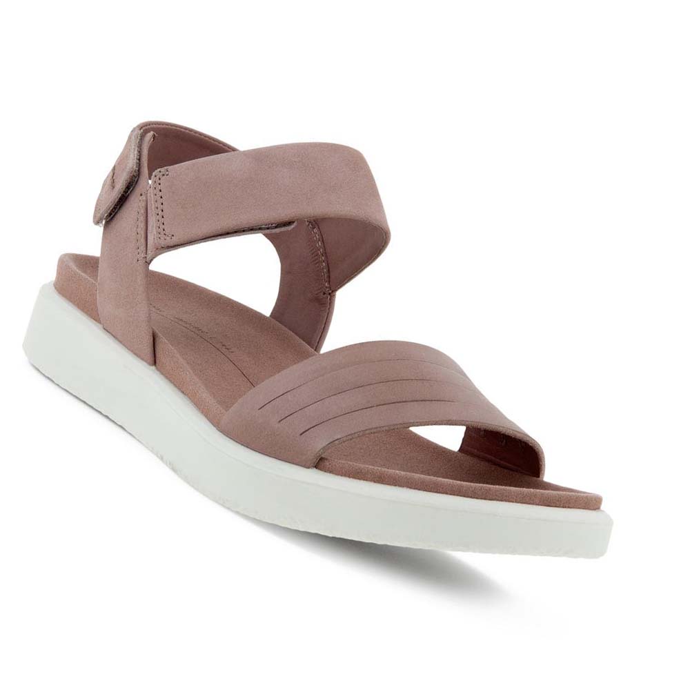 Sandalias Ecco Flowt Flat Mujer Rosas | México 698JPQ