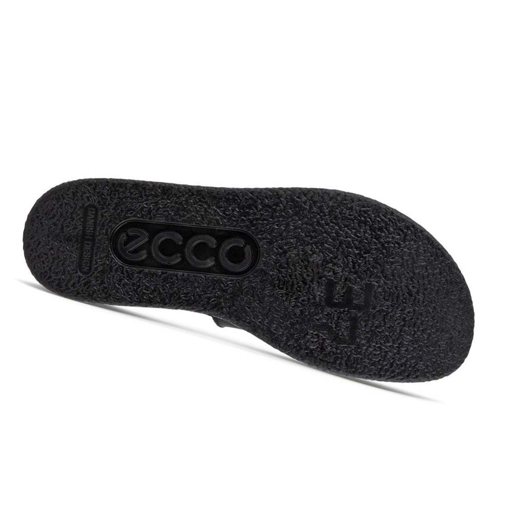 Sandalias Ecco Flowt Flat Strappys Mujer Negros | México 697KOR