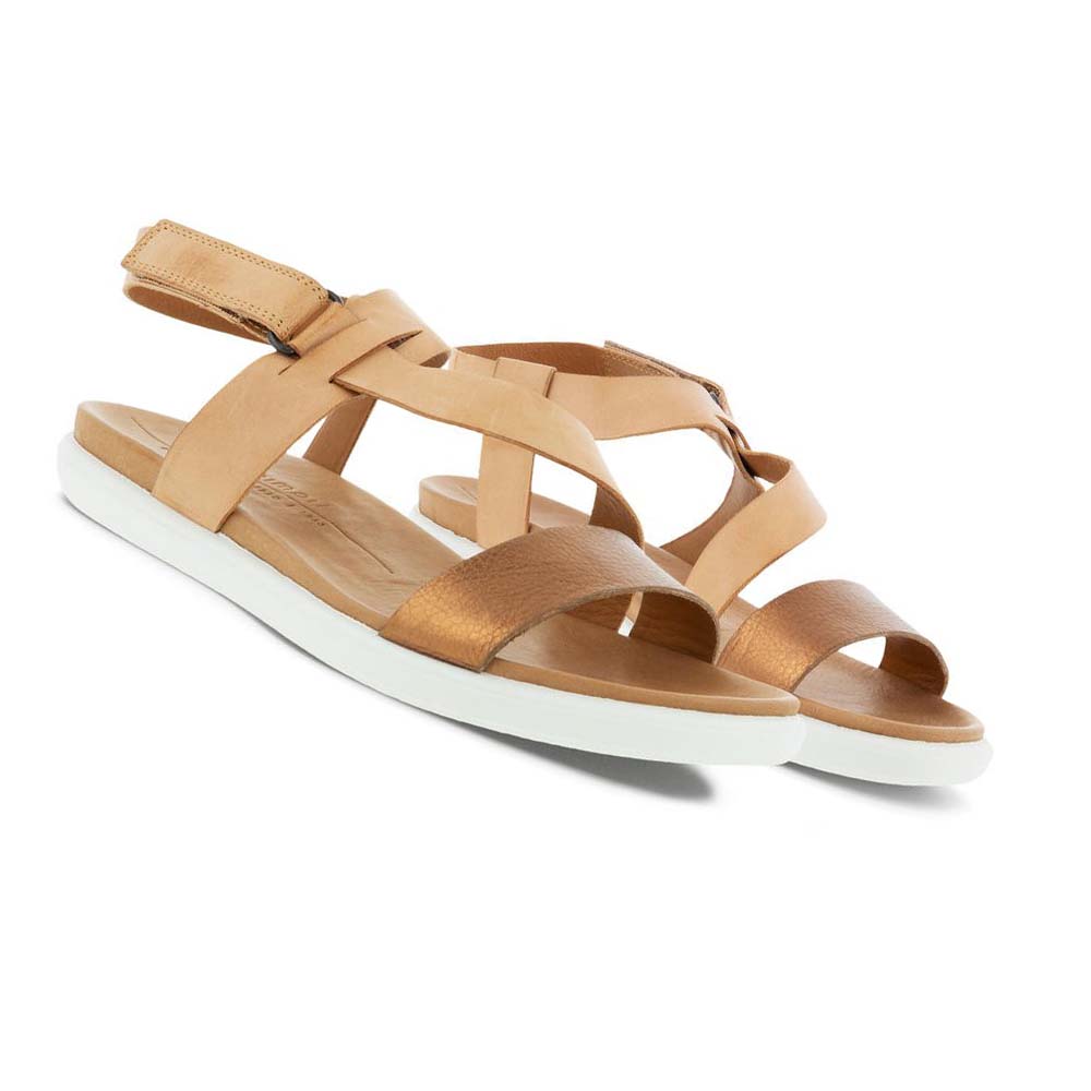 Sandalias Ecco Simpil Flat Mujer Marrom | México 687WNB