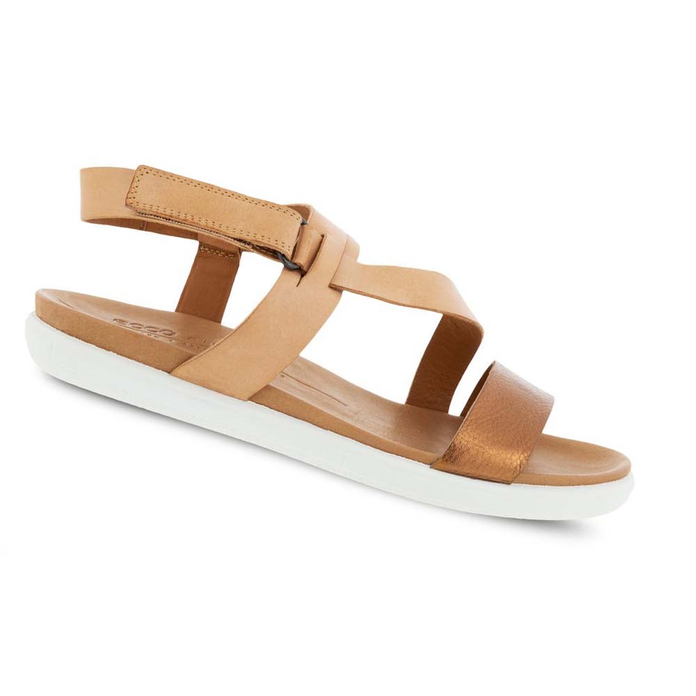 Sandalias Ecco Simpil Flat Mujer Marrom | México 687WNB