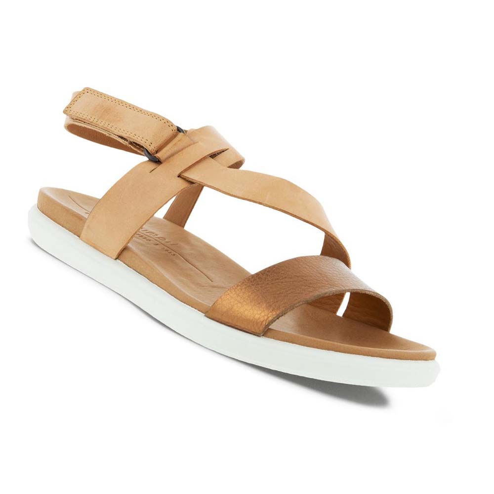 Sandalias Ecco Simpil Flat Mujer Marrom | México 687WNB