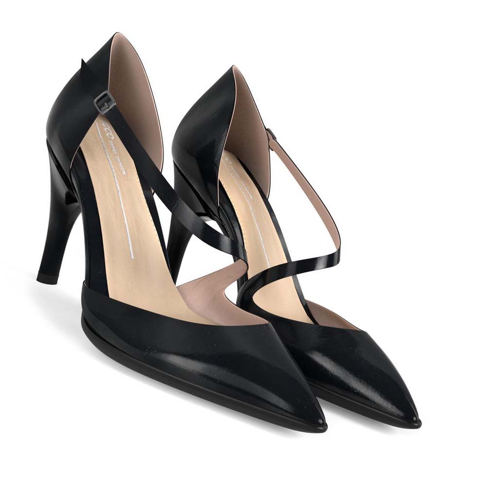 Tacones Ecco Shape Stiletto 75 Asymmetric Mujer Negros | México 713WNB