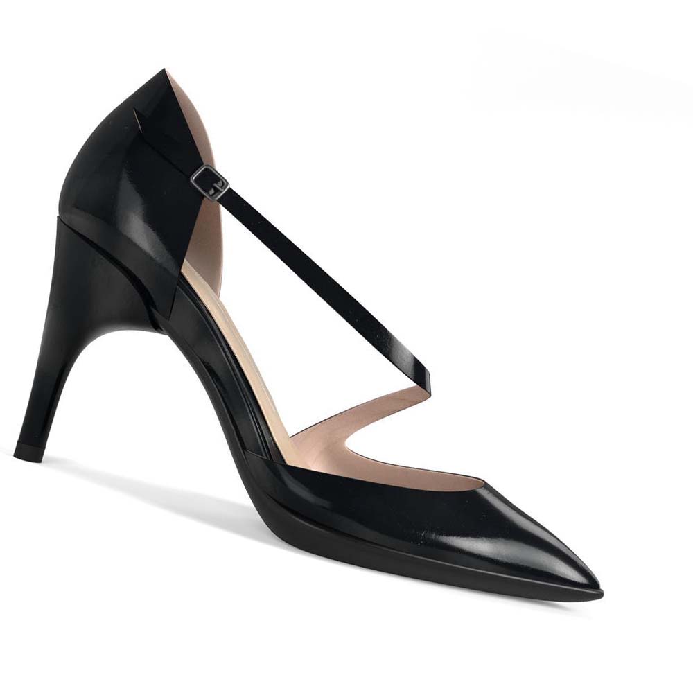 Tacones Ecco Shape Stiletto 75 Asymmetric Mujer Negros | México 713WNB