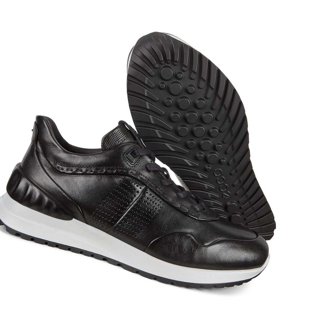 Tenis Ecco Astir Embossed Hombre Negros | México 322EBC