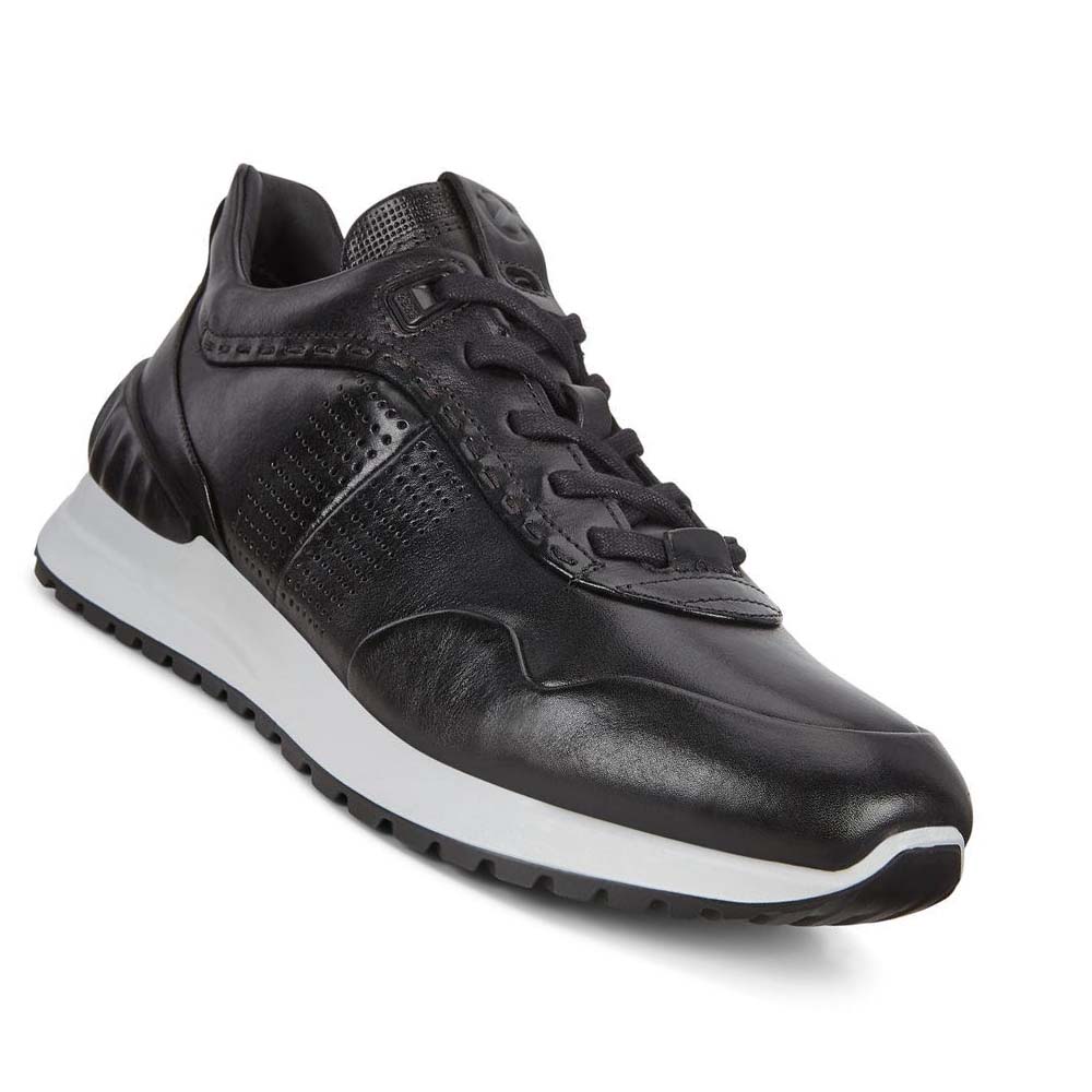 Tenis Ecco Astir Embossed Hombre Negros | México 322EBC