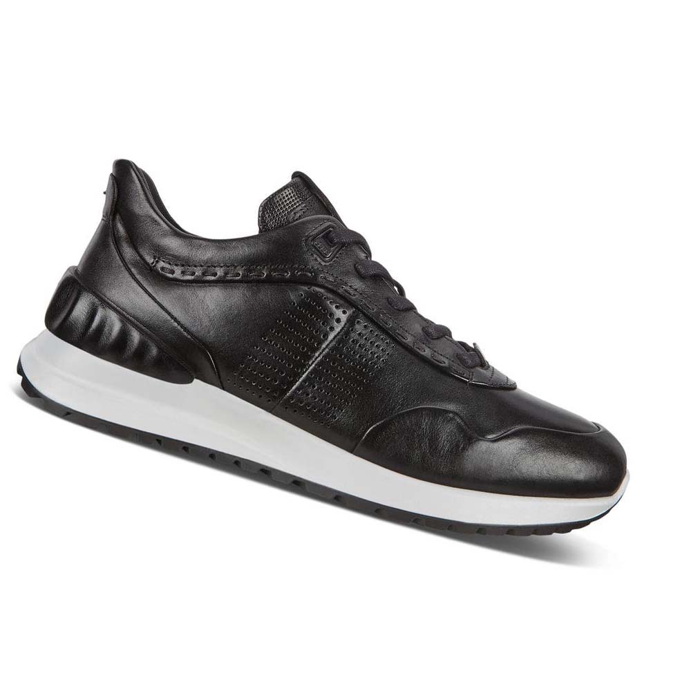 Tenis Ecco Astir Embossed Hombre Negros | México 322EBC