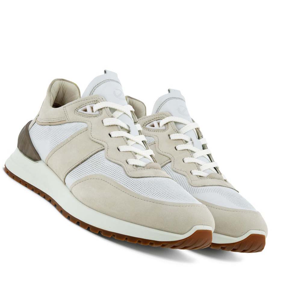 Tenis Ecco Astir Retro Hombre Beige Blancos | México 321RVD