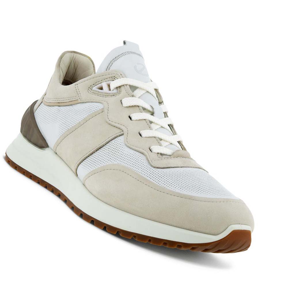 Tenis Ecco Astir Retro Hombre Beige Blancos | México 321RVD